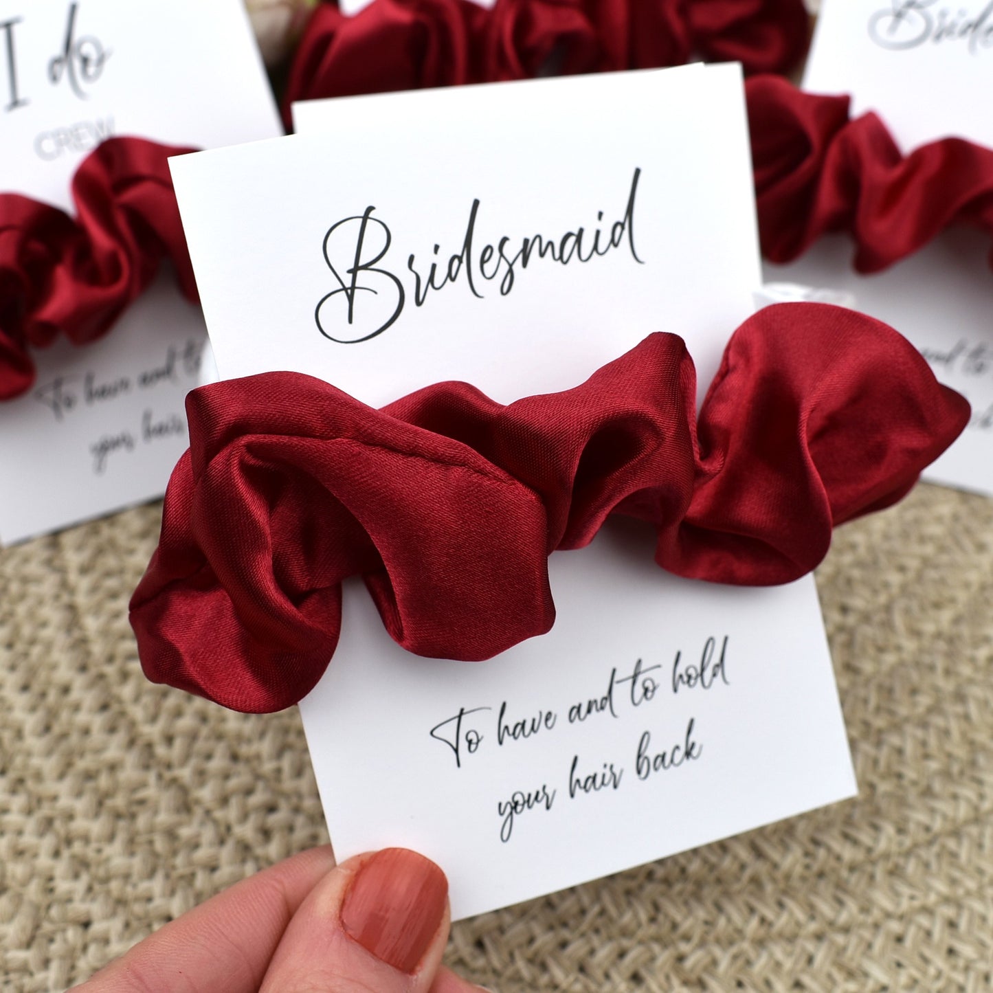 Red Wedding Hair Scrunchie
