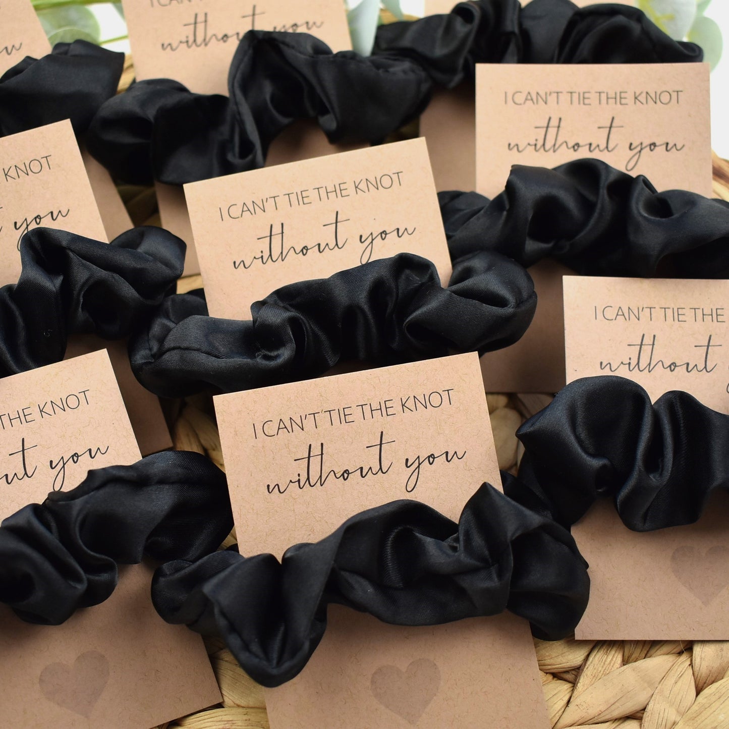 Black Wedding Hair Scrunchie