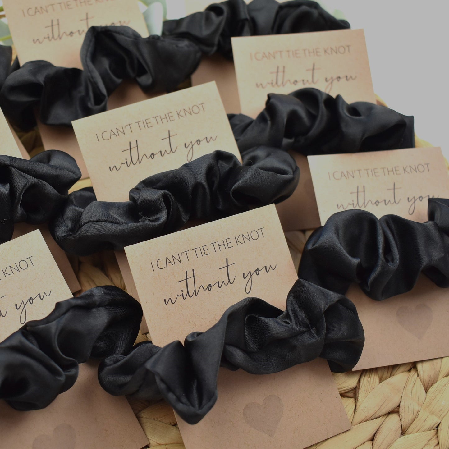 Black Wedding Hair Scrunchie