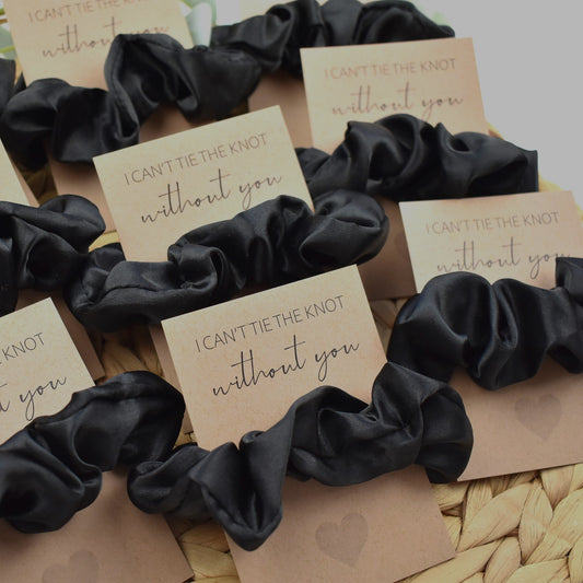 CLEARANCE - Black Wedding Hair Scrunchie