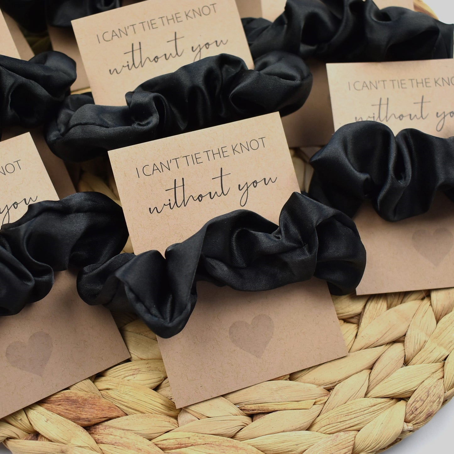 Black Wedding Hair Scrunchie