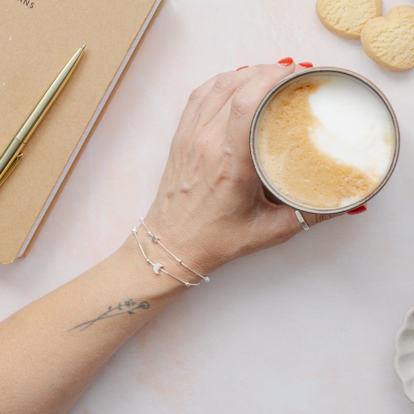 Will You Be My Godmother Bracelet | Baptism & Christening Jewellery - Star & Moon Bracelet