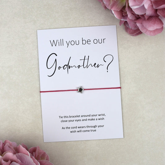 CLEARANCE - Will You Be Our Godmother Wish Bracelet