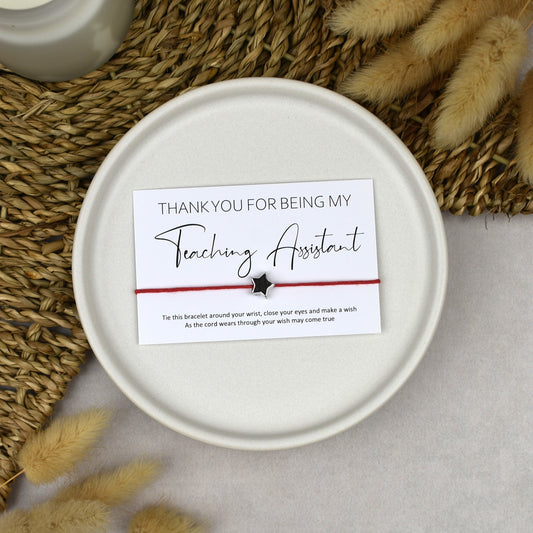 CLEARANCE - Thank You For Being My Teaching Assistant Wish Bracelet