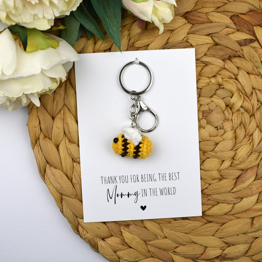 CLEARANCE - Thank You For Being The Best Mom In The World Bee Keyring