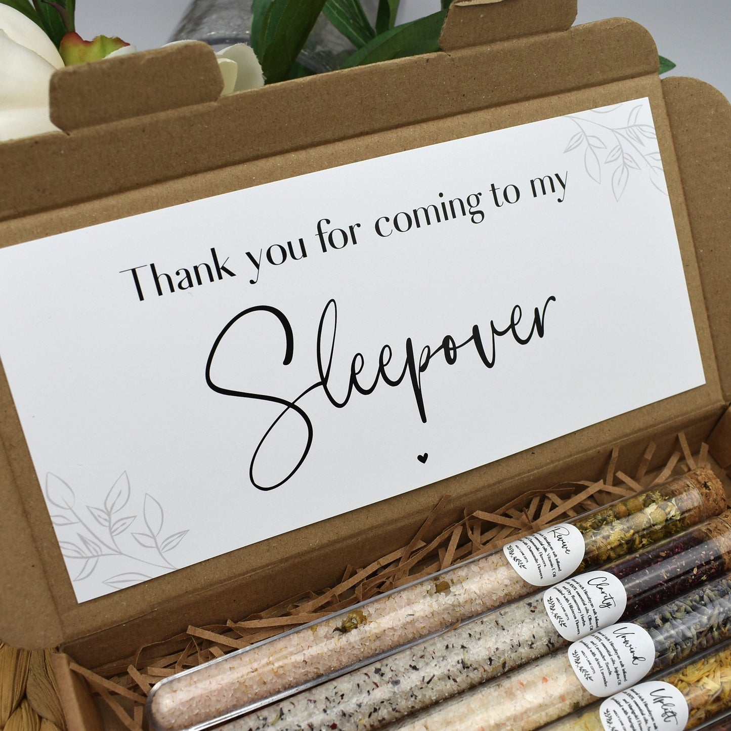 Thank You For Coming To My Sleepover Bath Salt Gift Set