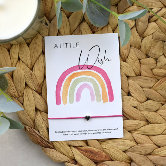 CLEARANCE - A Little Wish Rainbow Bracelet | Heart Charm