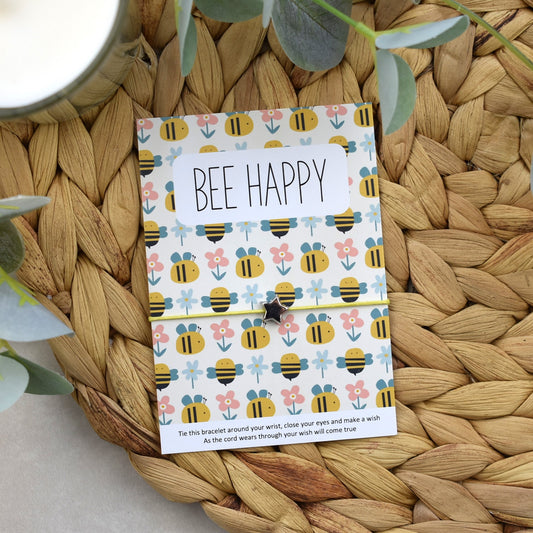 CLEARANCE - Bee Happy Wish Bracelet