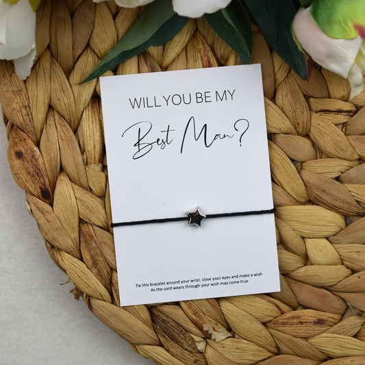 CLEARANCE - Will You Be My Best Man? Wish Bracelet
