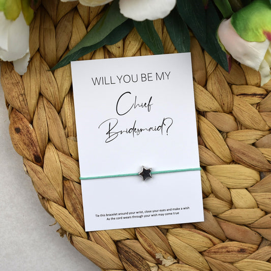 CLEARANCE - Will You Be My Chief Bridesmaid? Wish Bracelet