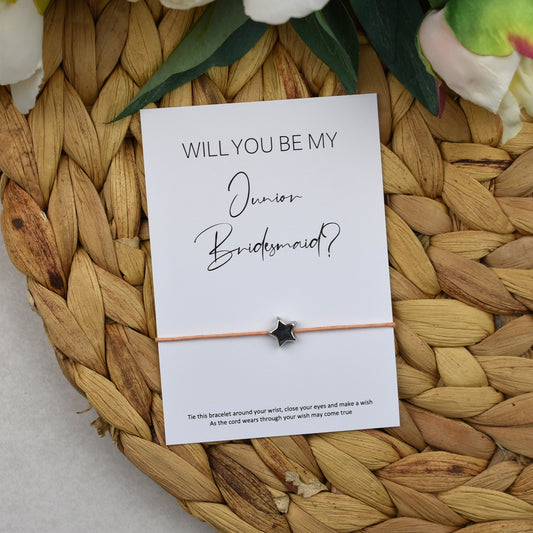 CLEARANCE - Will You Be My Junior Bridesmaid? Wish Bracelet