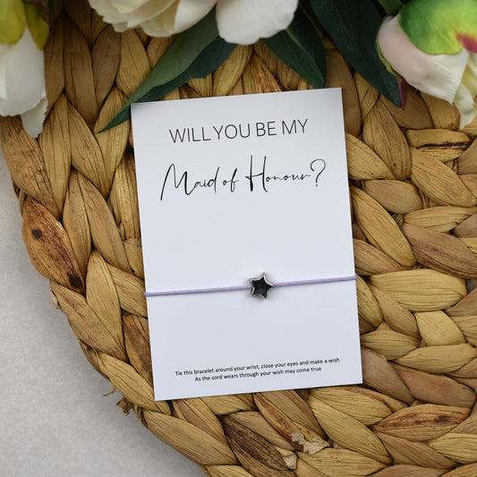 CLEARANCE - Will You Be My Maid of Honour? Wish Bracelet