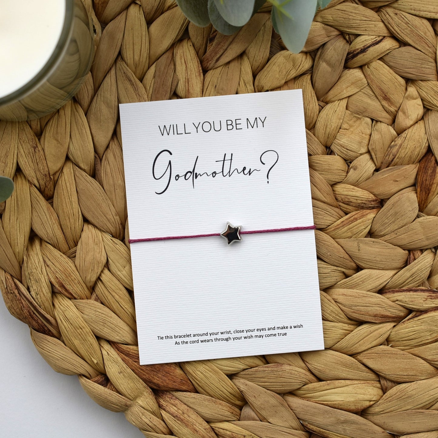 Will You Be My Godmother Wish Bracelet