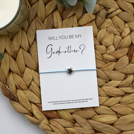 CLEARANCE - Will You Be My Godmother Wish Bracelet