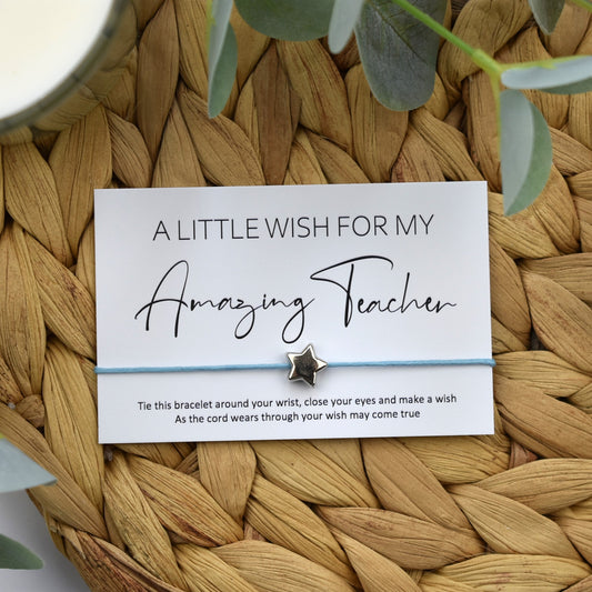 CLEARANCE - A Little Wish For My Amazing Teacher Wish Bracelet