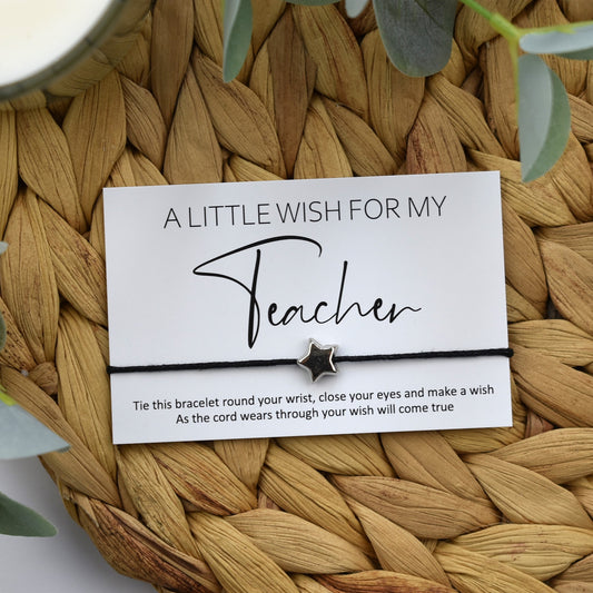 CLEARANCE - A Little Wish For My Teacher Wish Bracelet