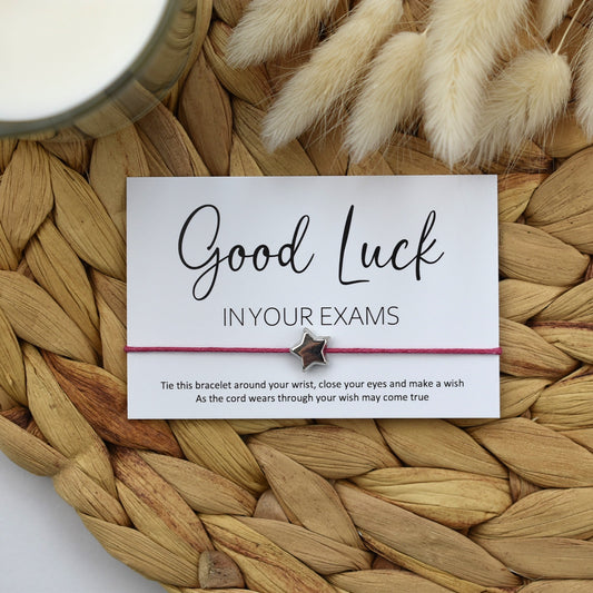 CLEARANCE - Good Luck In Your Exams Wish Bracelet