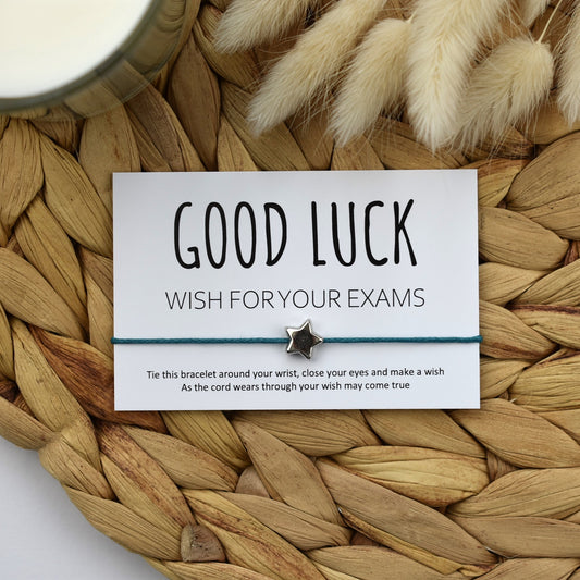 CLEARANCE - Good Luck Wish For Your Exams Wish Bracelet