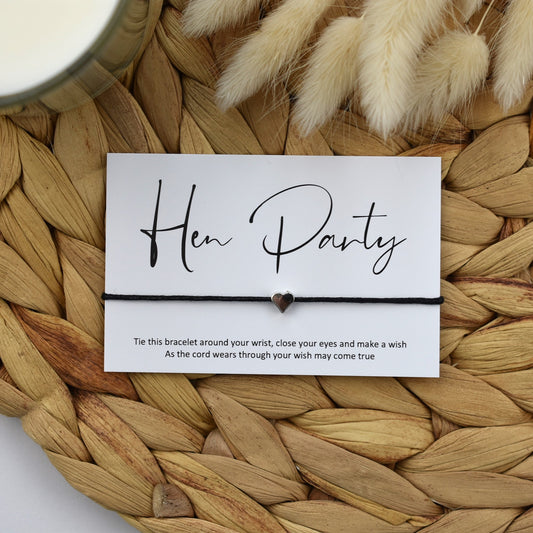 CLEARANCE - Hen Party Wish Bracelet | Heart Charm