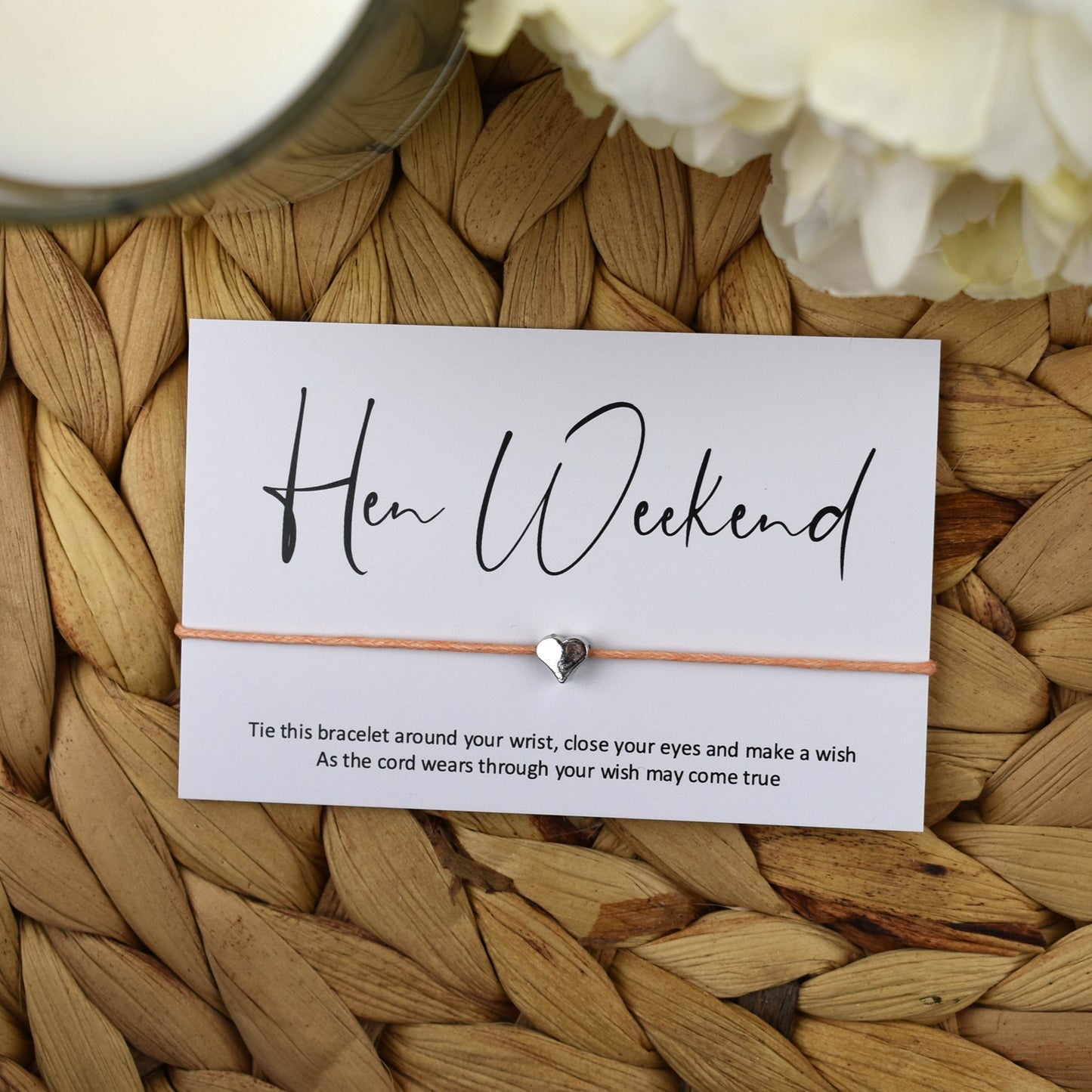 Hen Weekend Wish Bracelet | Heart Charm