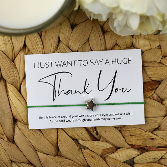 CLEARANCE - I Just Want To Say A Huge Thank You Wish Bracelet