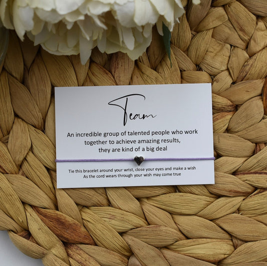 CLEARANCE - Team - Incredible Group Wish Bracelet | Heart Charm