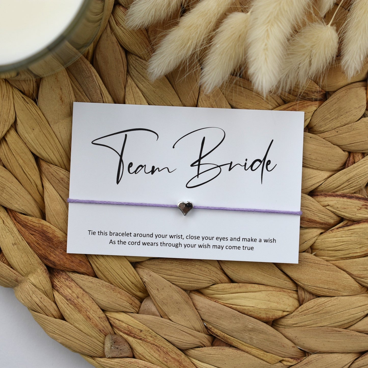 Team Bride Wish Bracelet | Heart Charm