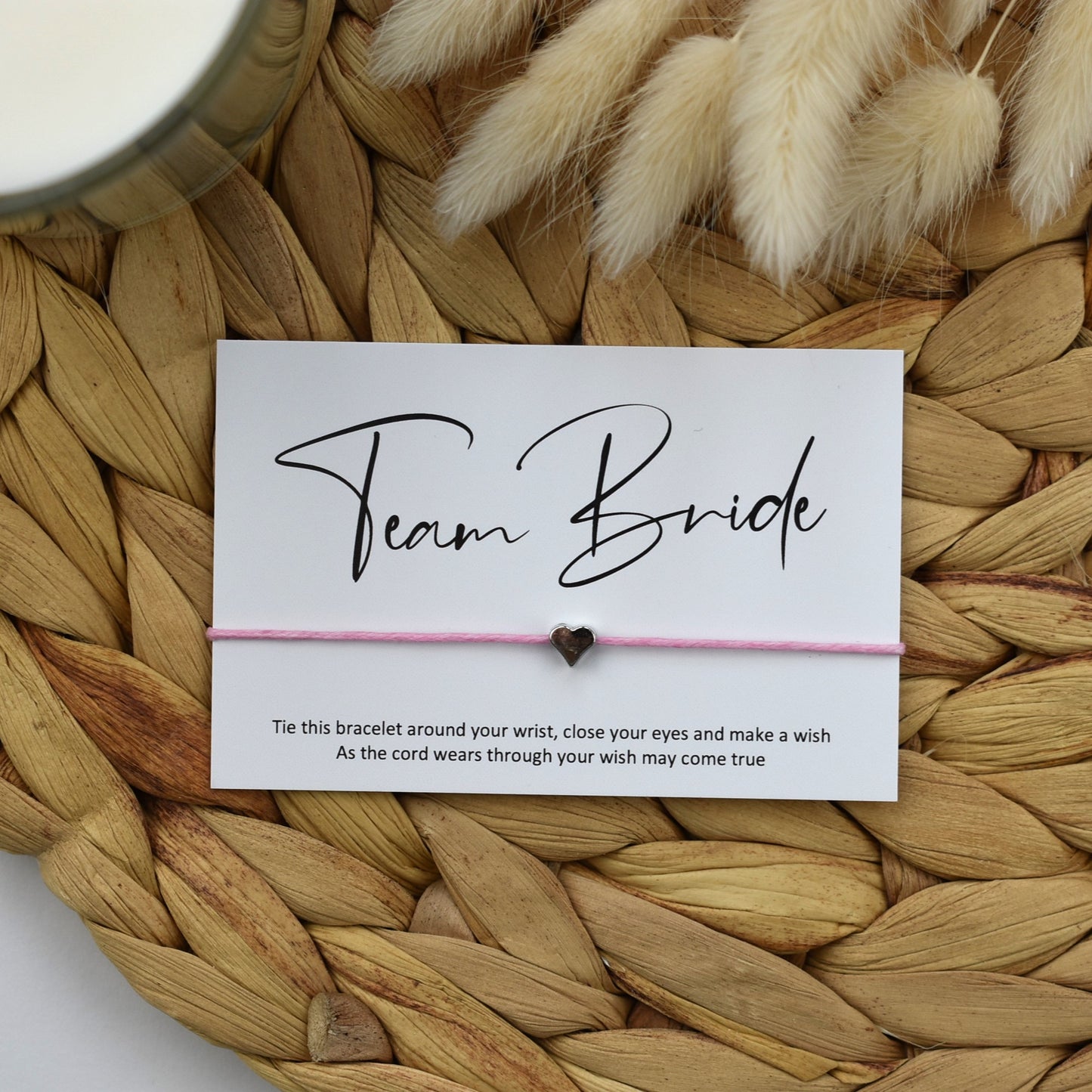 Team Bride Wish Bracelet | Heart Charm