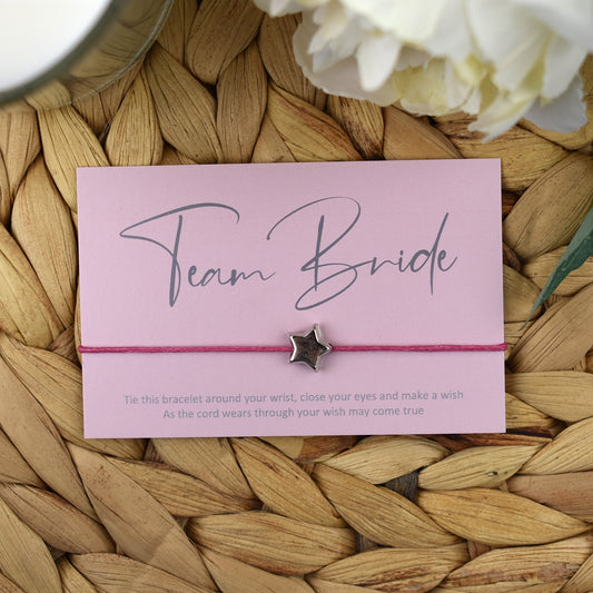 CLEARANCE - Team Bride Wish Bracelet - Pink
