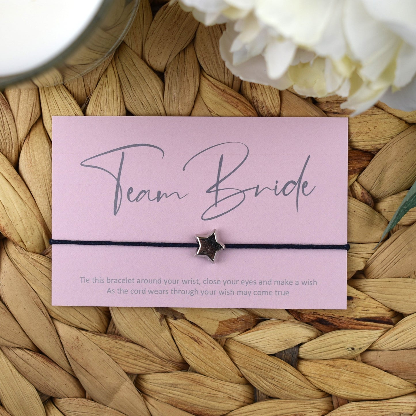 Team Bride Wish Bracelet - Pink