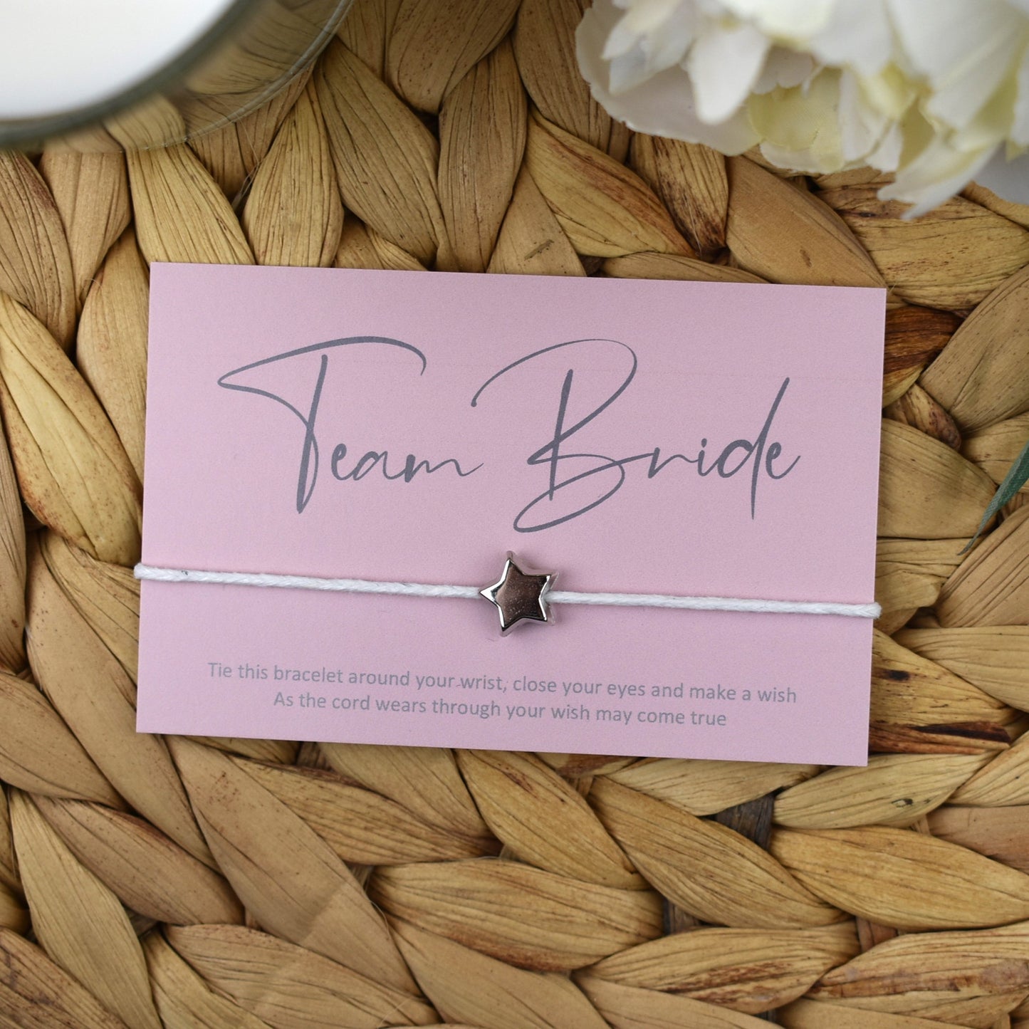 Team Bride Wish Bracelet - Pink