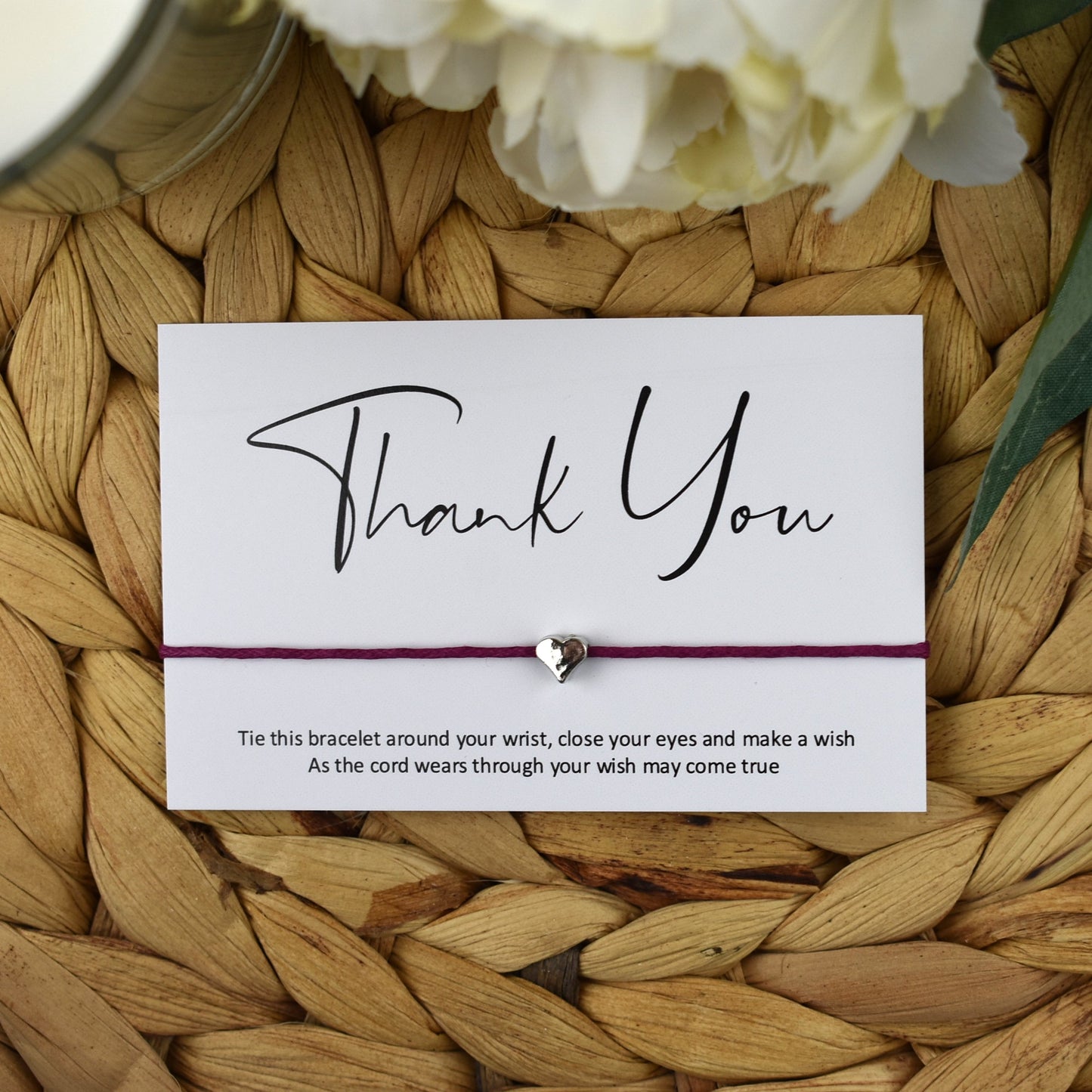 Thank You Wish Bracelet | Heart Charm