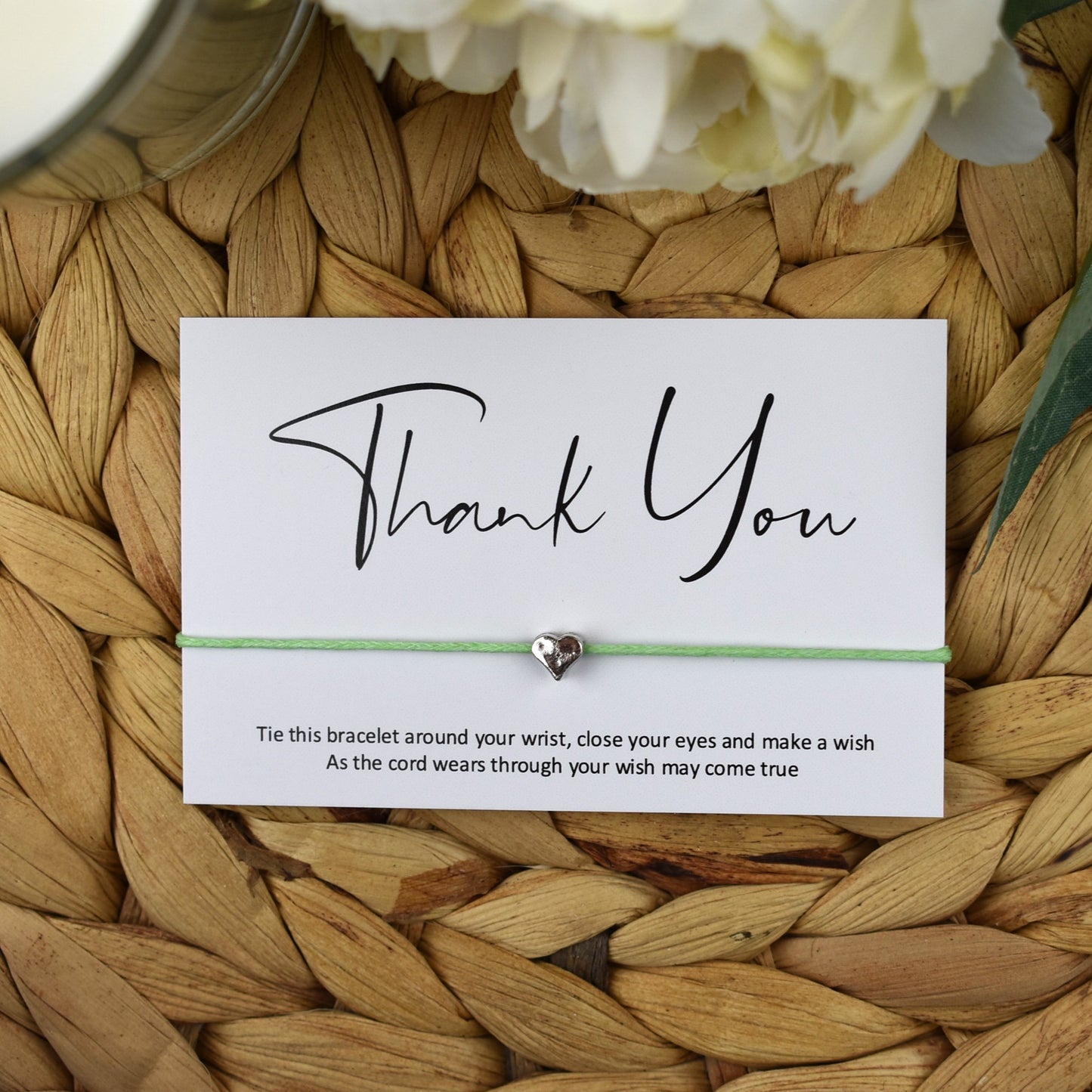 Thank You Wish Bracelet | Heart Charm
