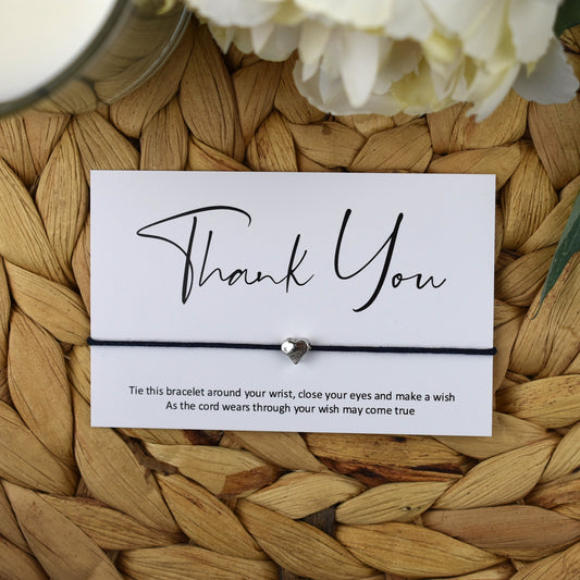 CLEARANCE - Thank You Wish Bracelet | Heart Charm