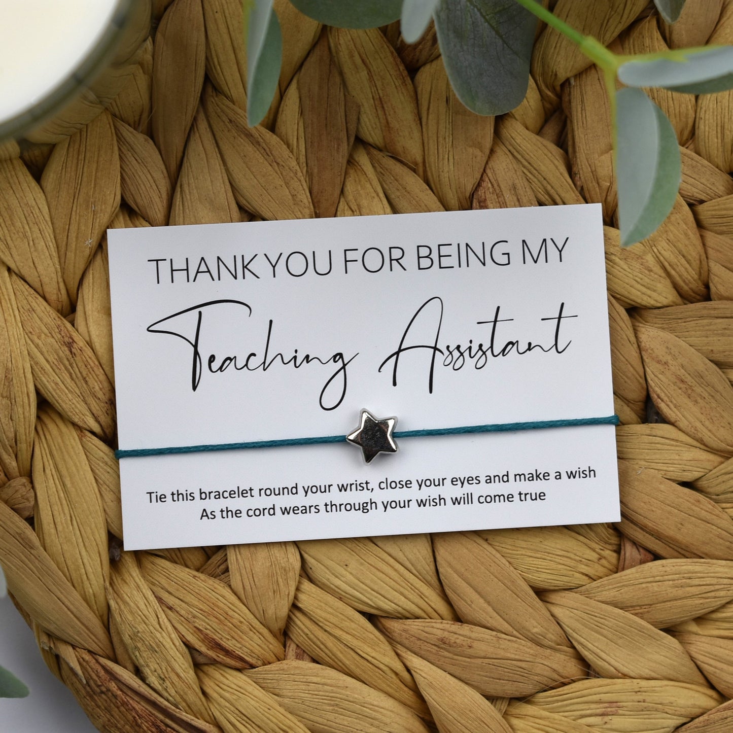 Thank You For Being My Teaching Assistant Wish Bracelet