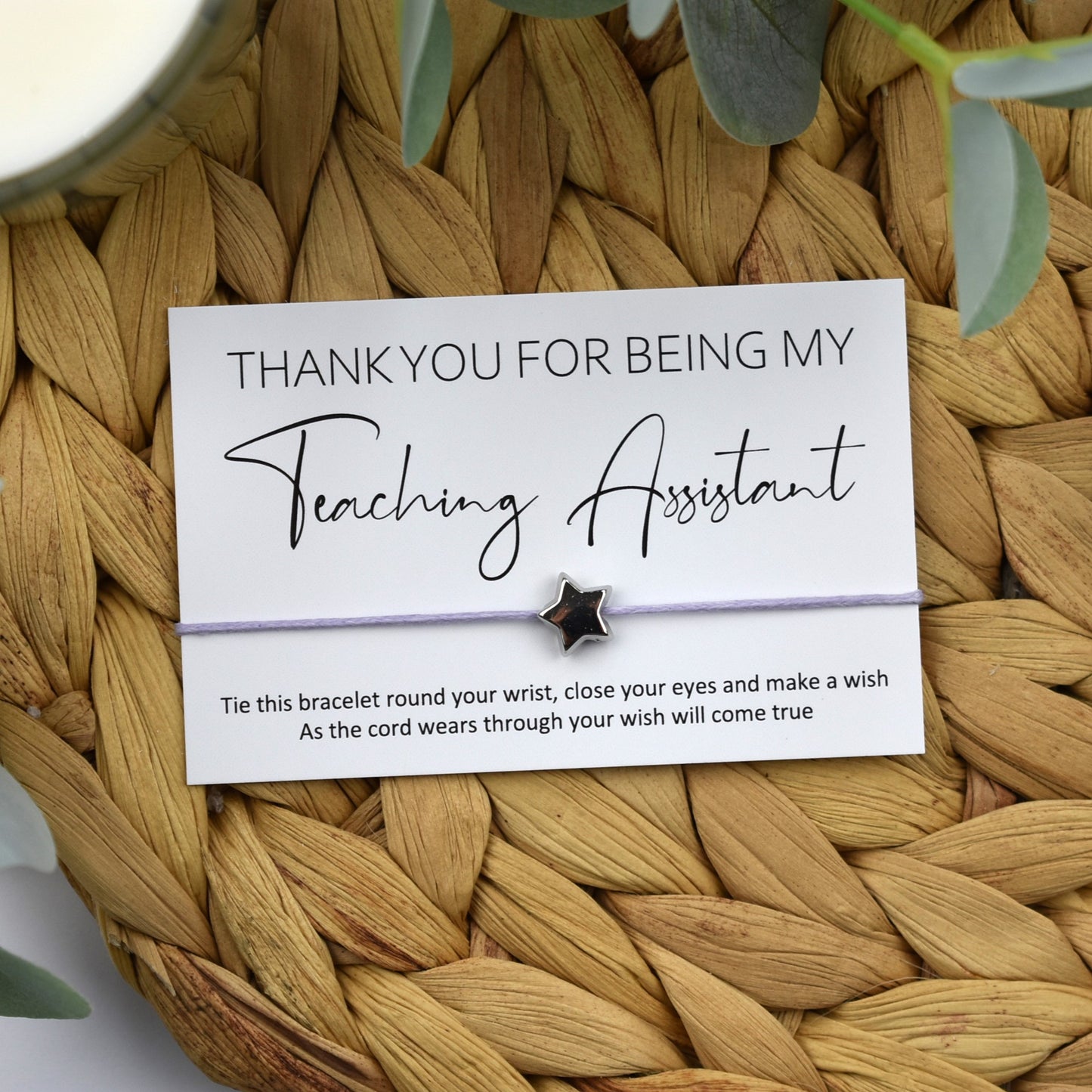 Thank You For Being My Teaching Assistant Wish Bracelet