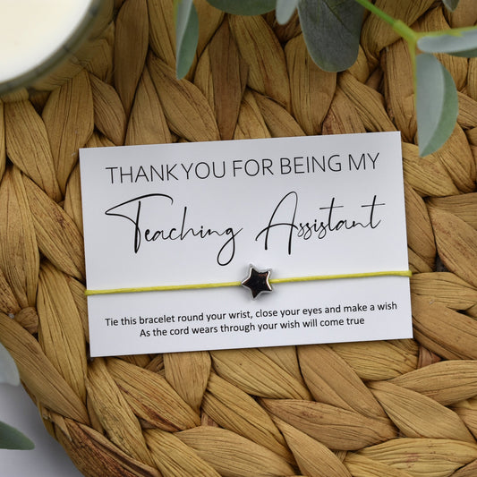 CLEARANCE - Thank You For Being My Teaching Assistant Wish Bracelet