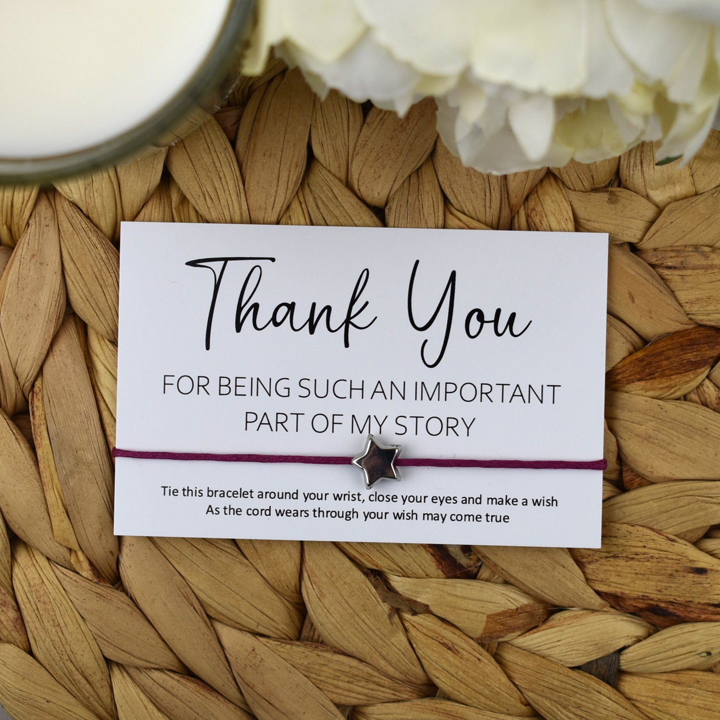 Thank You For Being Such An Important Part Of My Story Wish Bracelet