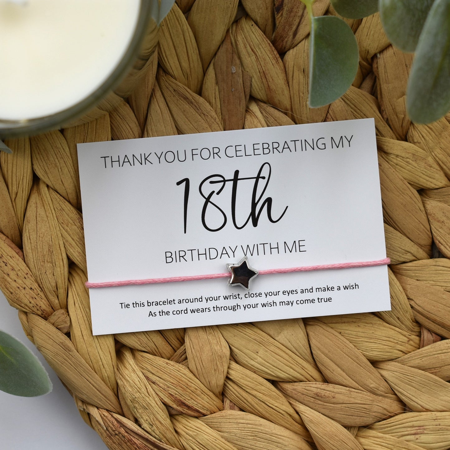 Thank You For Celebrating My 18th Birthday With Me Wish Bracelet