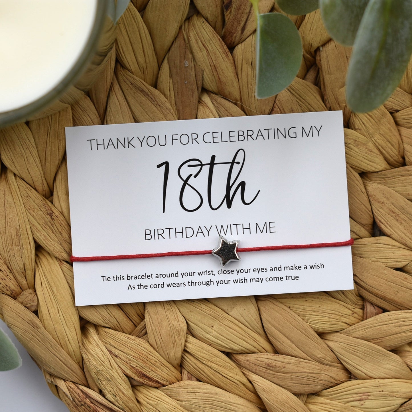 Thank You For Celebrating My 18th Birthday With Me Wish Bracelet