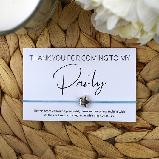 CLEARANCE - Thank You For Coming To My Party Wish Bracelet