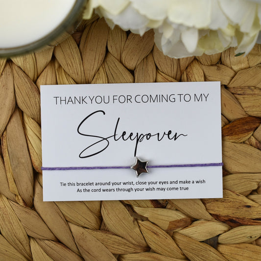 CLEARANCE - Thank You For Coming To My Sleepover Wish Bracelet