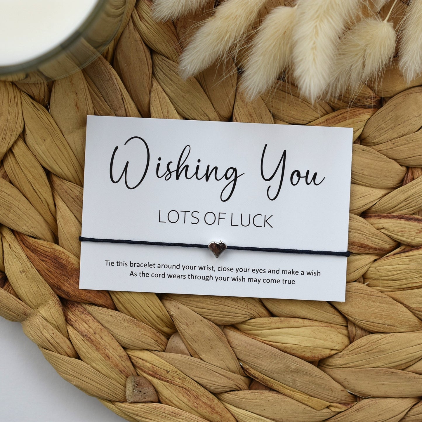 Wishing You Lots Of Luck Wish Bracelet | Heart Charm