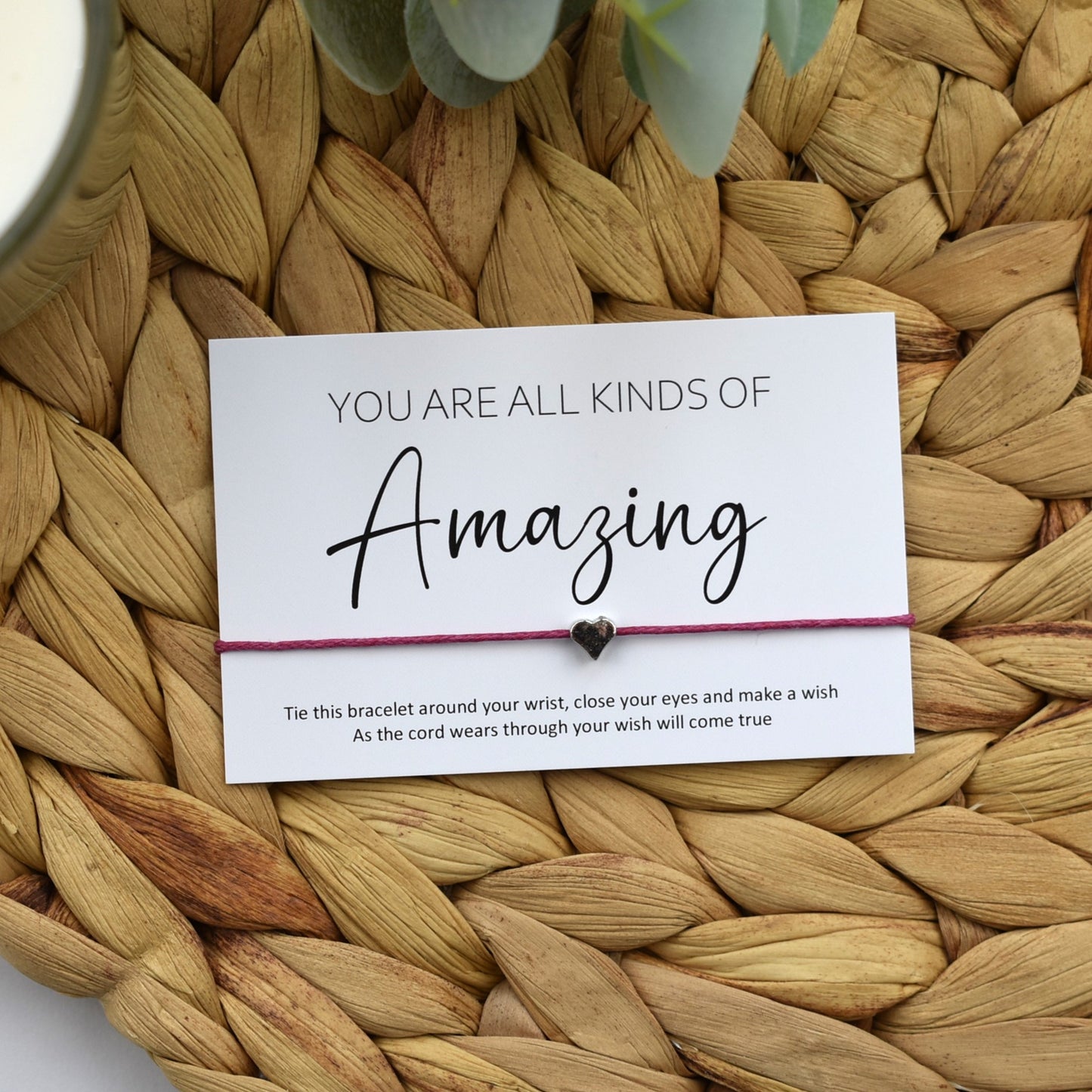 You Are All Kinds Of Amazing Wish Bracelet | Heart Charm