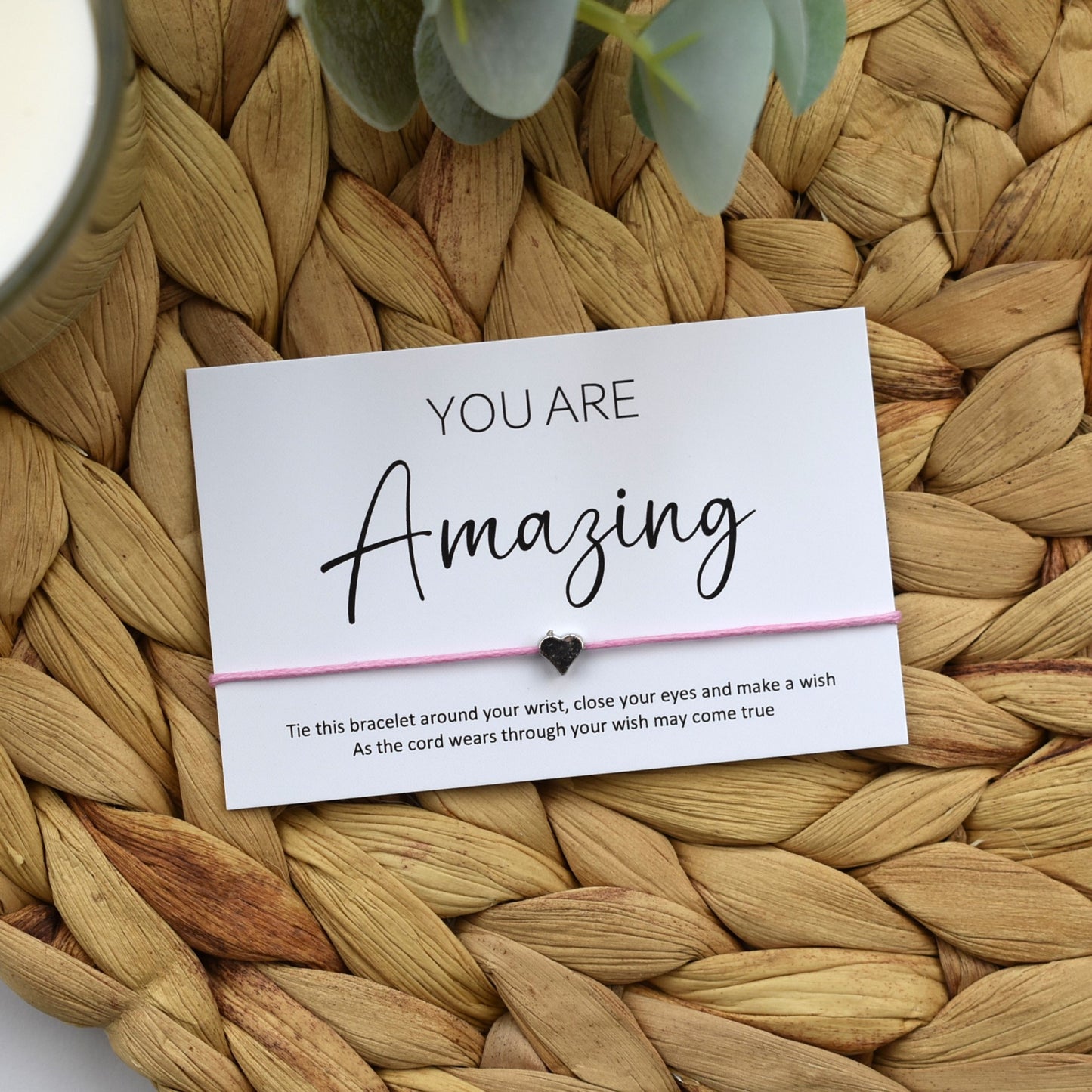 You Are Amazing Wish Bracelet | Heart Charm