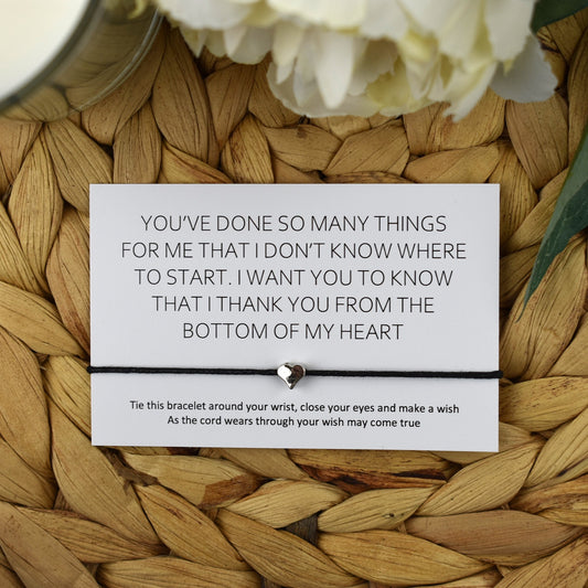 CLEARANCE - You've Done So Many Things For Me Wish Bracelet | Heart Charm