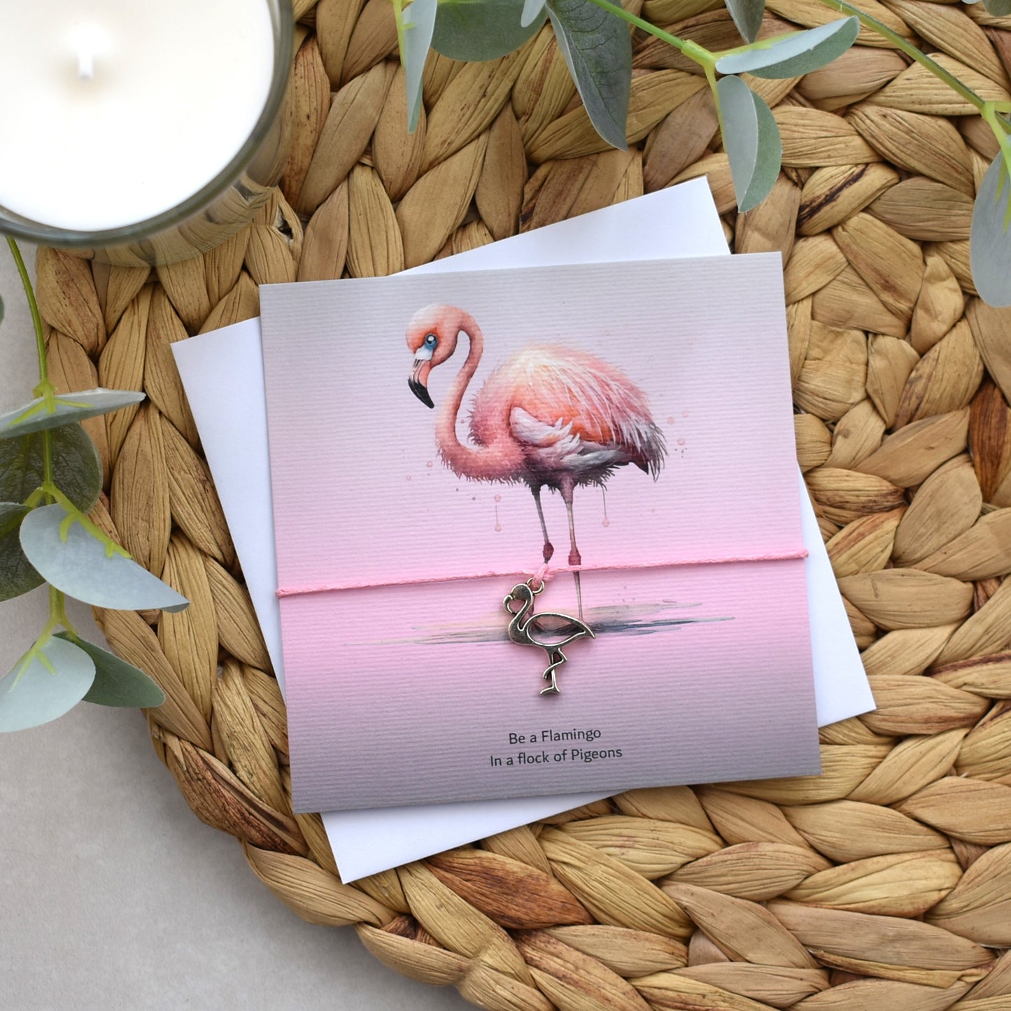 Be A Flamingo in a Flock of Pigeons Wish Bracelet