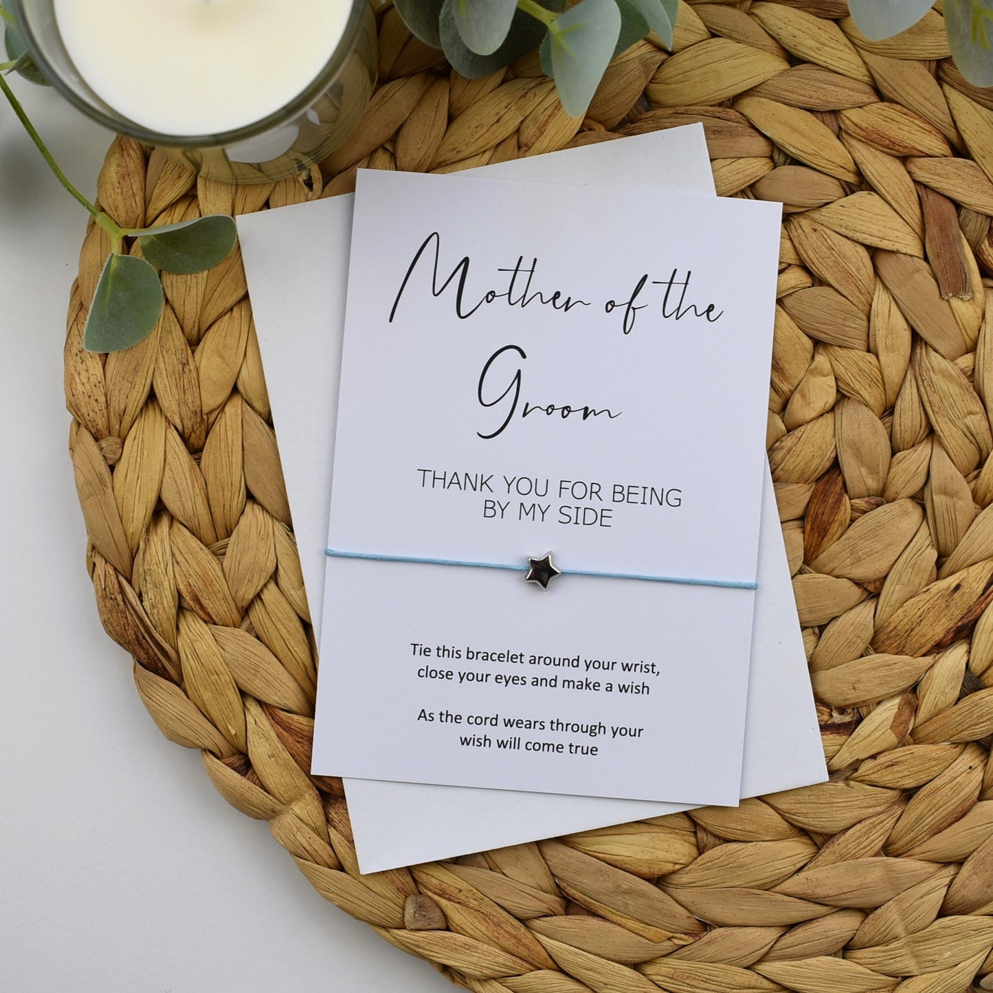 Thank You For Being By My Side Wish Bracelet - Mother of the Groom