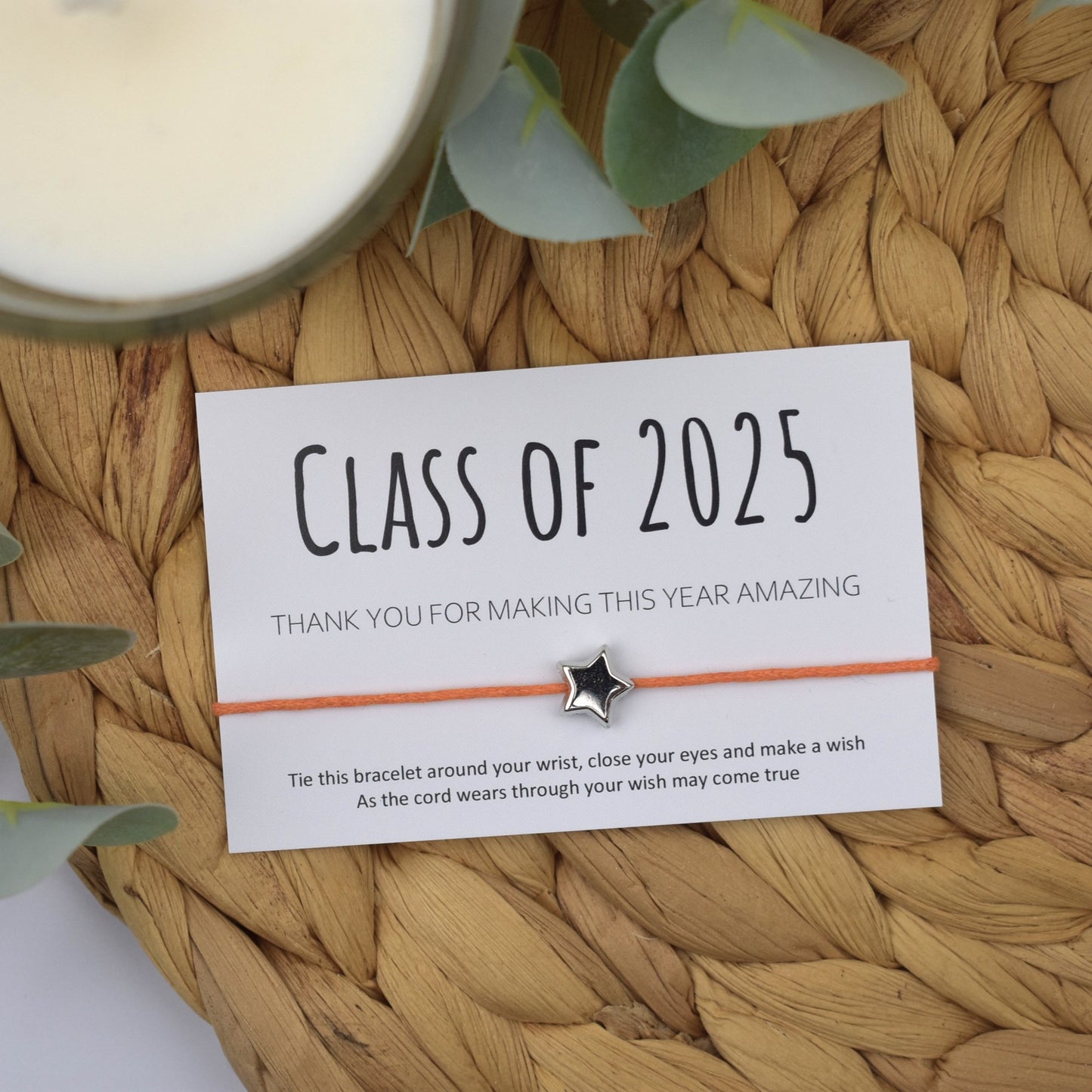 Bulk Priced | Class of 2025 Thank You For Making This Year Amazing Wish Bracelet