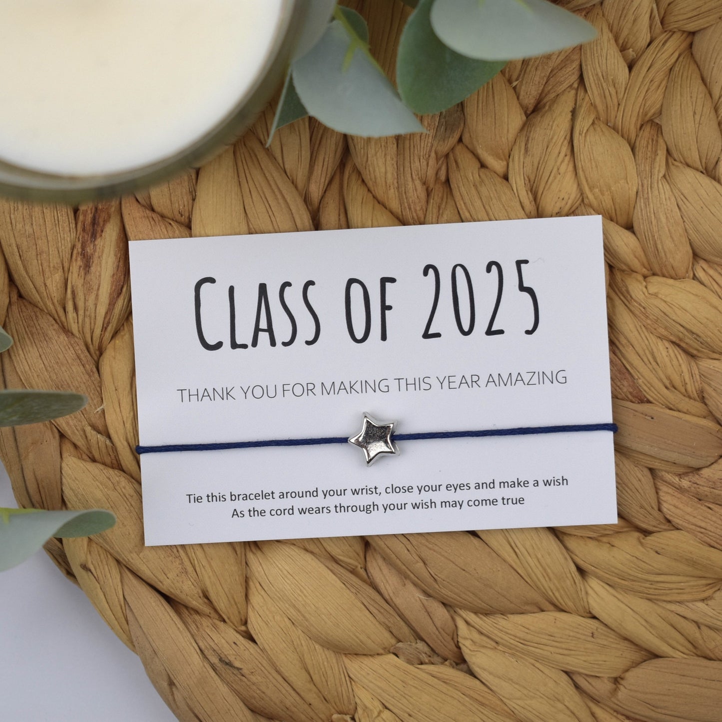 Bulk Priced | Class of 2025 Thank You For Making This Year Amazing Wish Bracelet